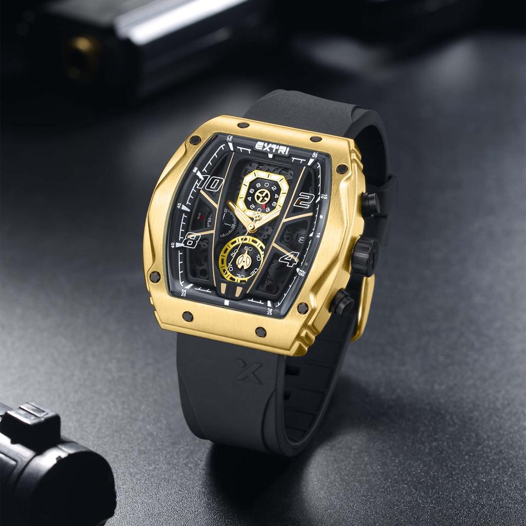 Men's Sports Watch Quartz Watch Men's Watch Large Digital Watch Calendar Watch Glow-in-the-dark Watch Silicone Strap