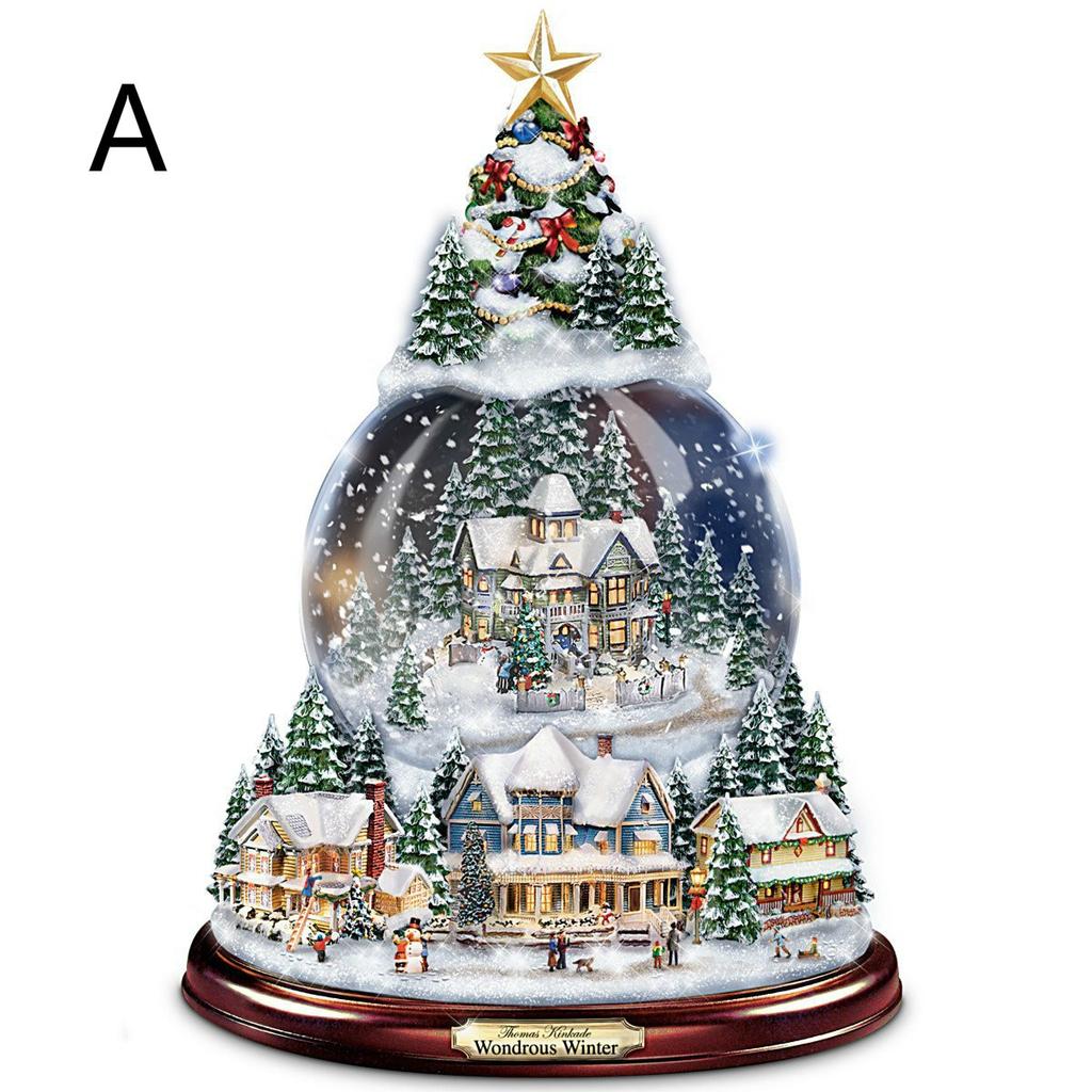 Christmas Snowman and Tree Music Box with Waterproof PVC Design