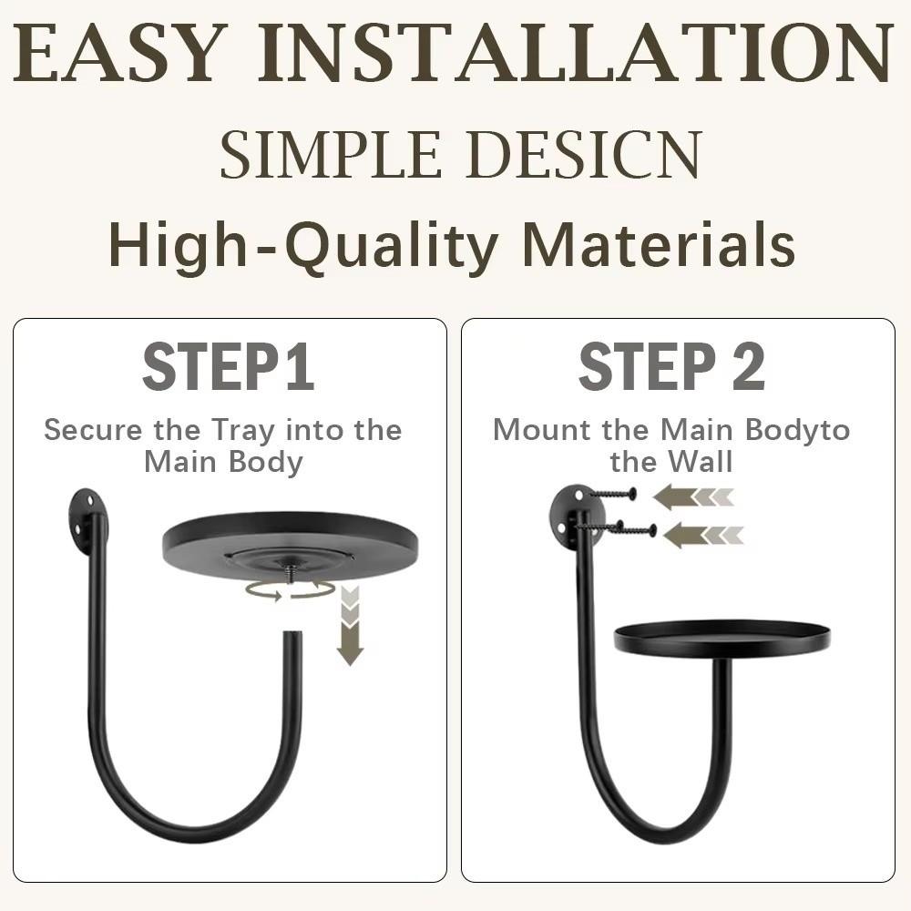 Space Saving Hanging Plant Stand Sturdy Iron Planter Rack Wall Mounted Plant Holder Office Decor
