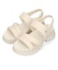 Oriental Traffic 41216 BEIGE Padded Sandals for Thick Large and Small Easy To Walk Round Cm Cm Women, Sole, Sizes, In, Toe, Cushion, 23.0 - 23.5