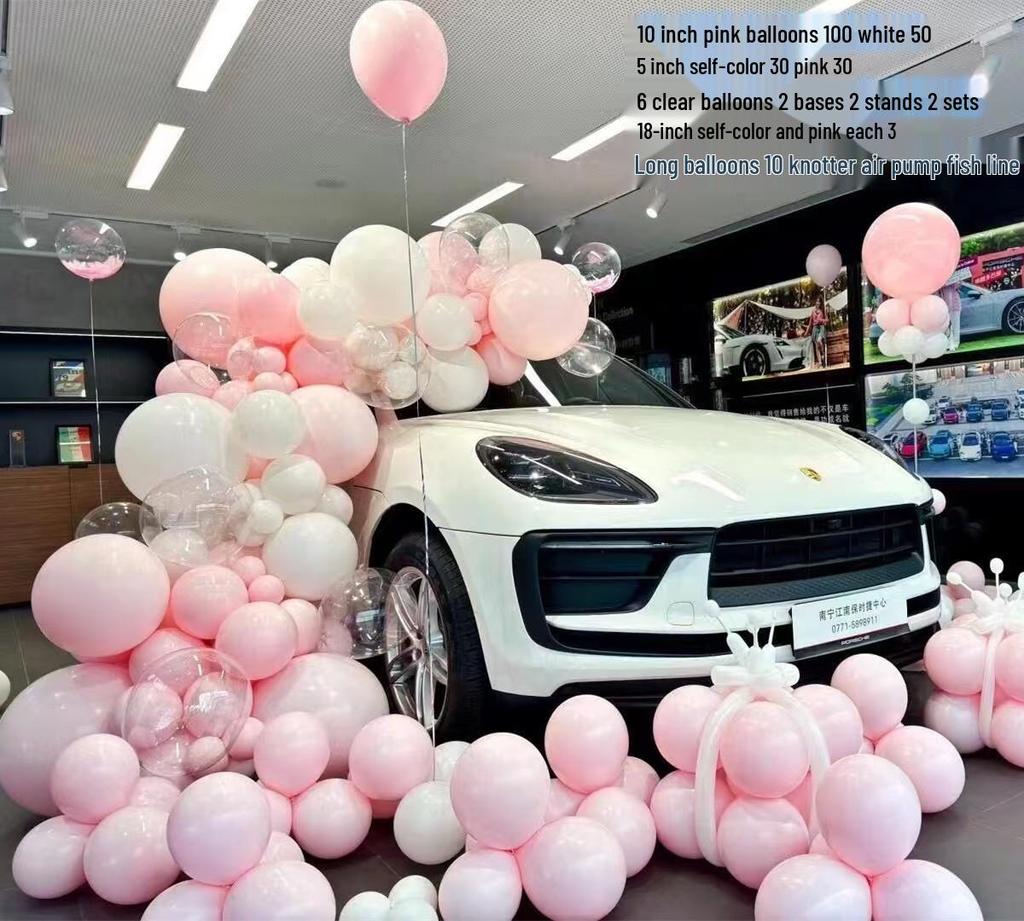 Car Showroom Balloon Chain Decoration for New Car Delivery Ceremony