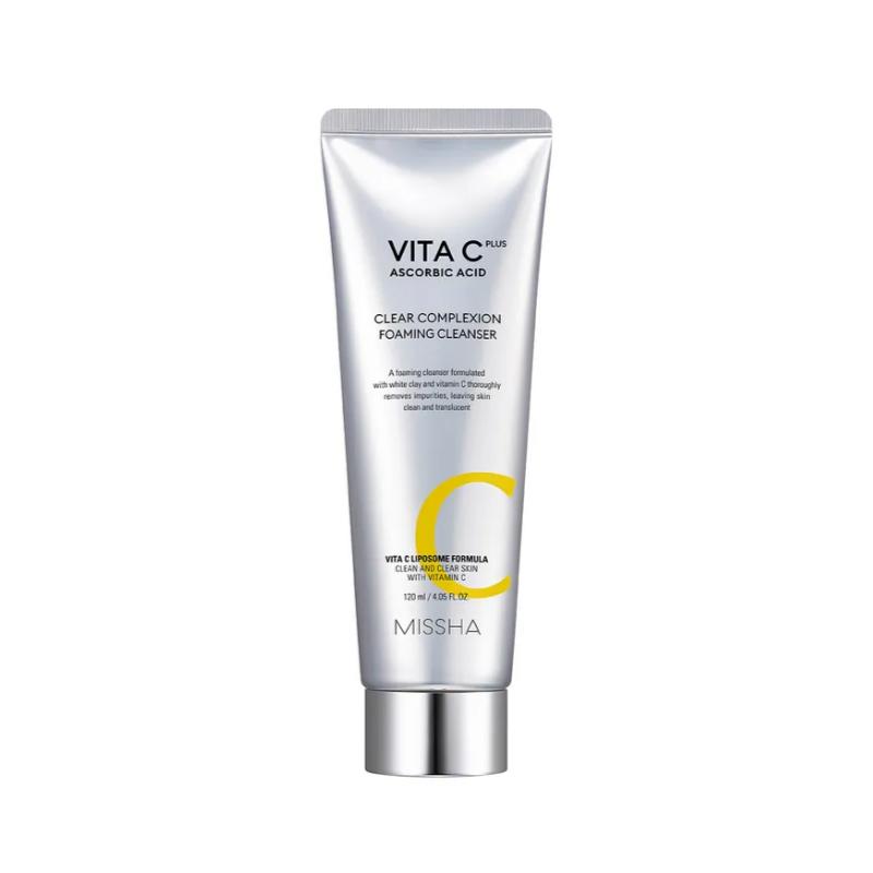MISSHA Vita C Plus Clear Complexion Foaming Cleanser | Brightening & Deep Pore Cleaning | 120ml
