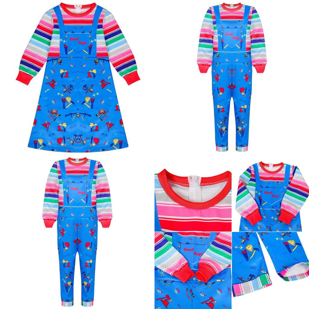 Очаровательный лицензированный костюм Чаки для детских игр на Хэллоуин, детский маскарадный костюм