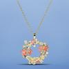Изысканный красочный цветочный круг, женское ожерелье с подвеской, инкрустированное цирконием, бабочкой, женская цепочка на ключицы, ювелирные изделия ручной работы с эмалью