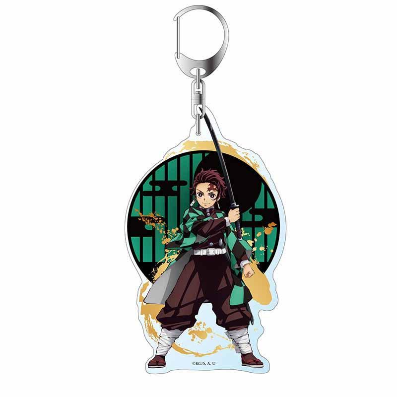 Клинок, рассекающий демонов Kimetsu No Yaiba Бесконечный Замок Акриловый Брелок Аксессуары Брелок-подвеска для Сумки Томиока Гию Экшн-фигурка Модель Игрушки