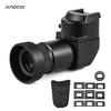 Andoer Camera Viewfinder 1.25X/ 2.5X Magnification Right Angle Viewfinder with 10 Mounting Adapters