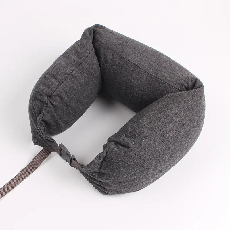 U-образная подушка с частицами пены, хлопковая многофункциональная подушка для путешествий, U-образная подушка для защиты шеи, подголовник для автомобиля, самолета