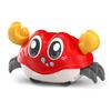 Pull Back Children Crab Toy Interactive Tummy Time Cartoon Animal Cute Crawling Crab Baby Toy Red