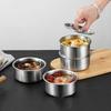 Миска для варки яиц на пару из нержавеющей стали с крышками, кухонная посуда, миска для фруктового салата, десерта, супа, контейнер для еды, миска для рисовой лапши