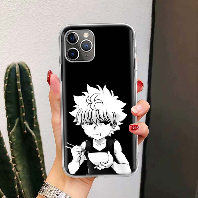 Черно-белый Hunter X Для iPhone 17 Air 16 15 14 Plus 13 Mini 12 11 Pro Max Чехол для телефона 16E 7 Печать 8 SE Fundas Чехол Мягкий Coque 1