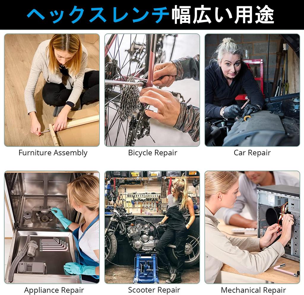 Набор шестигранных ключей Samcos с шариком, из легированной стали, шестигранные, для цифрового велосипеда, мотоцикла и дома, с ключом, звездообразным ключом, 9 штук, наконечник, ключи 1,5 мм-10 мм,