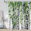 Водонепроницаемая и устойчивая к плесени душевая штора с 3D цифровой печатью, с принтом растений и камней, перегородка для душа и ванной