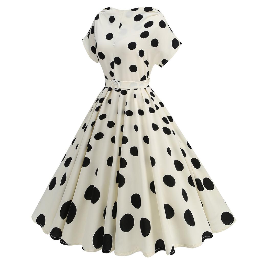 Модное женское повседневное платье с v-образным вырезом и длинным рукавом с высокой талией и принтом