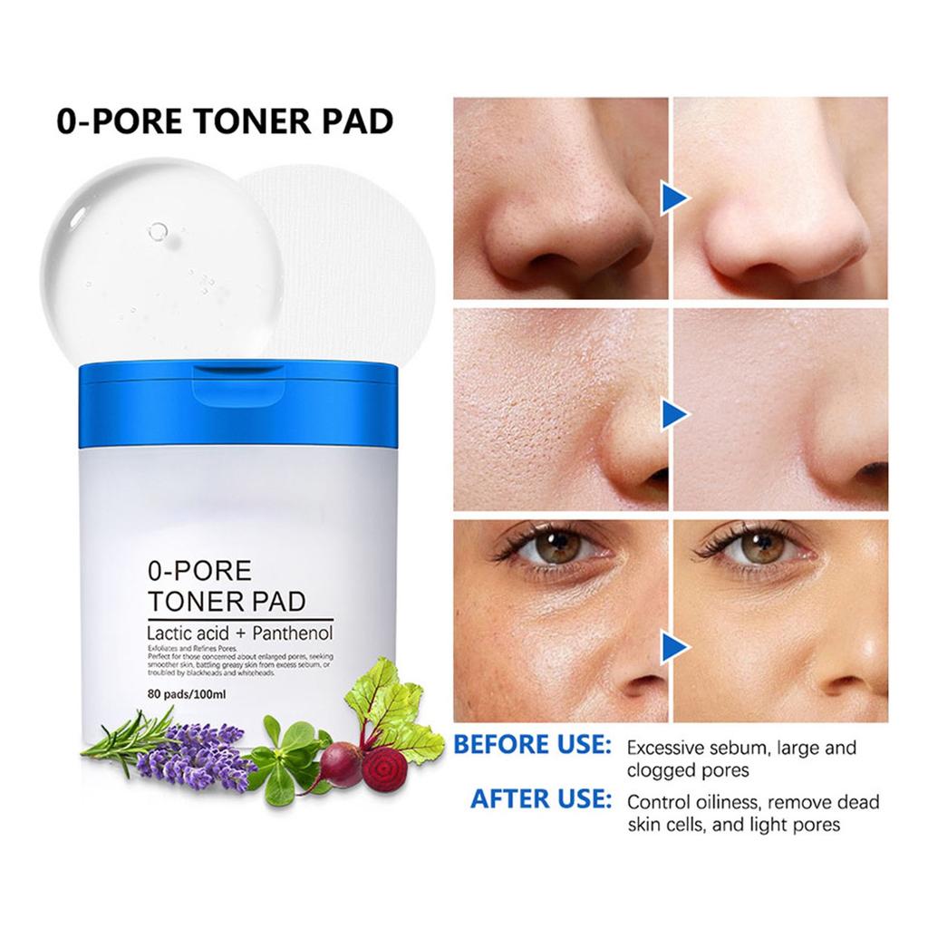 Salicylic-Acid Cotton Pads (80 Pieces) Gentle Moisturizing Salicylic-Acid Cotton Pads Toner Serum 100ml