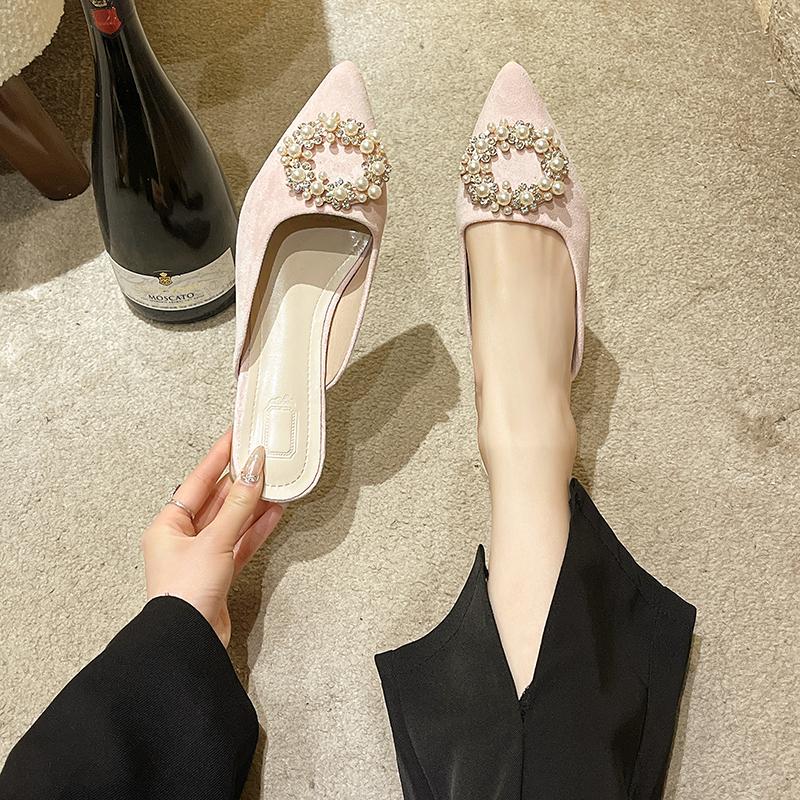 Новые дизайнерские мокасины, тапочки, мягкие туфли, женские туфли с закрытым носком, пантофли, роскошные шлепанцы, низкие женские мюли, удобные тапочки