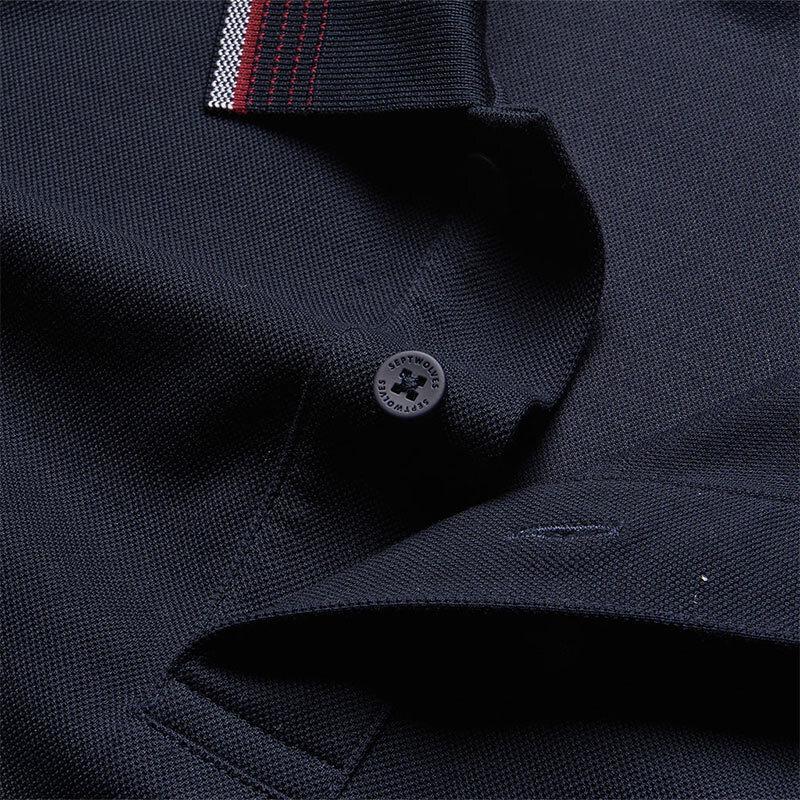 SEPTWOLVES Мужская весенняя рубашка-поло с длинным рукавом в стиле business casual