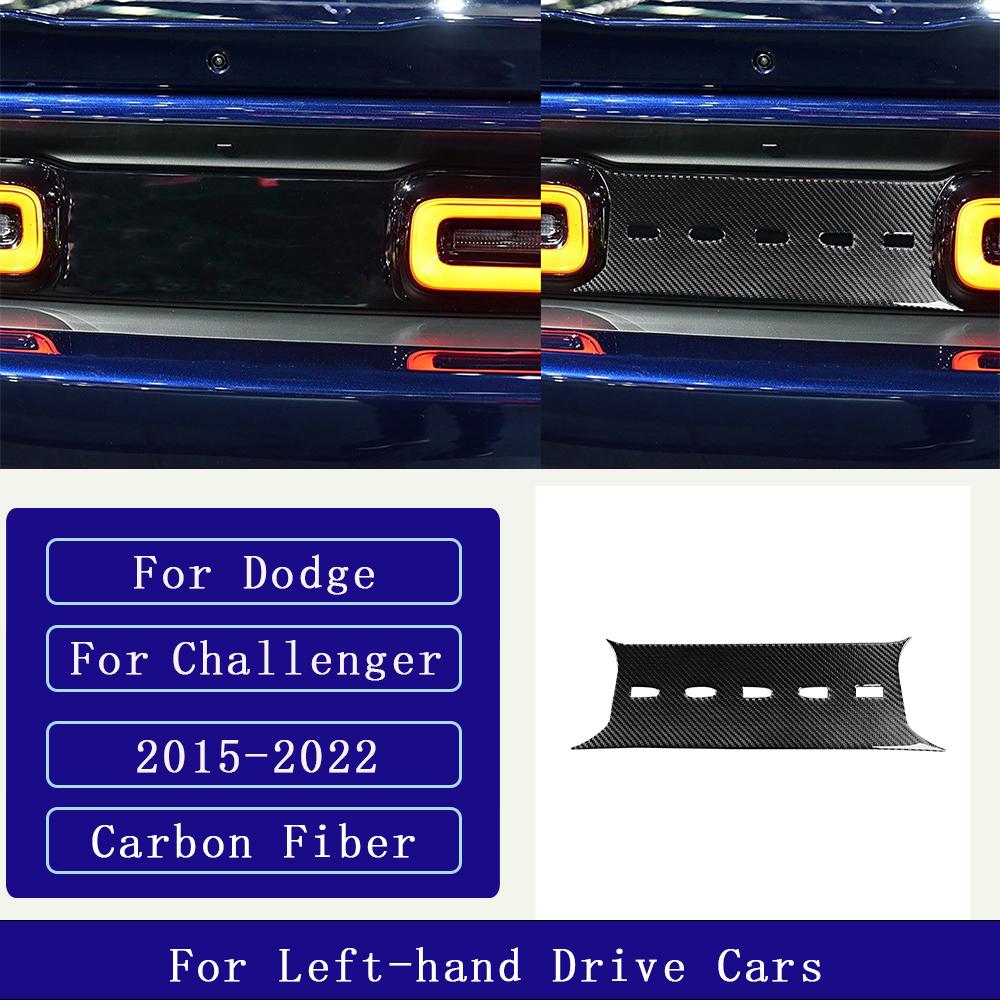 For Dodge Challenger SRT SXT 2015-2025 Carbon Fiber Rear Trunk Tailgate Logo Panel Car Accessories Exterior Decorative Stickers O444