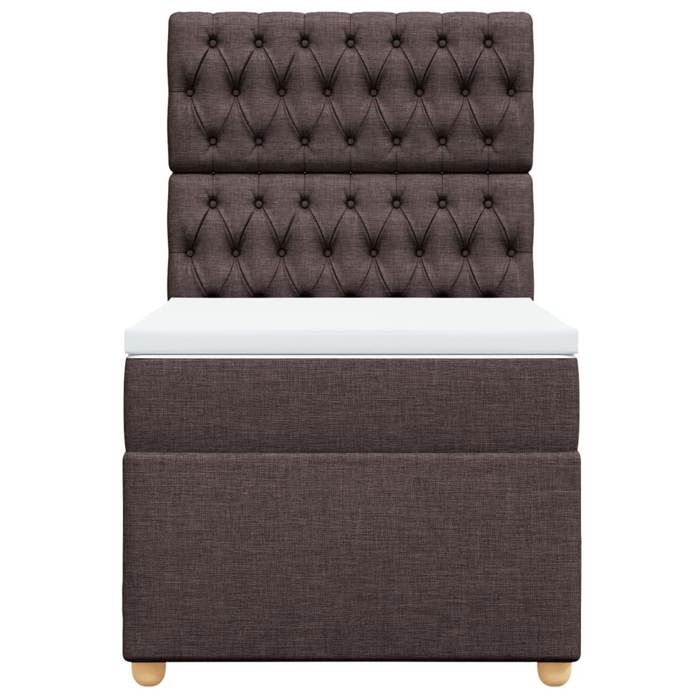 Maison Exclusive - Sommier à lattes de lit avec matelas Marron foncé 100x200 cm
