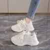 Fashion Luxury 2024 Spring and Autumn Season New Fashion Songcake Thick Sole Shallow Lace Casual Shoes Breathable Women's Sports Shoes
