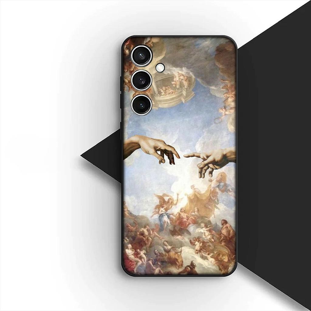 Чехол для Xiaomi Redmi Note 12 11 10 A3 Pro 10A 10C 12C Note12 5G 4G Корпус Чехол для телефона Фреска Микеланджело Сотворение Адама
