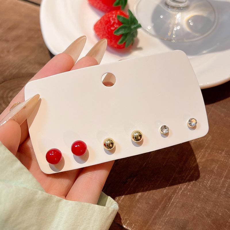 «Набор для пирсинга ушей с жемчугом в корейском стиле»: Маленькие, универсальные серьги для студентов — элегантные и простые ювелирные изделия высокого класса.