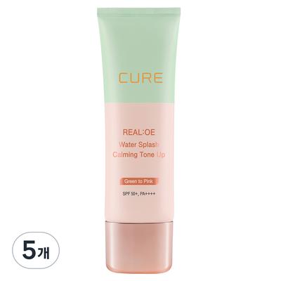 Cure Lialoe Water Splash Успокаивающий тональный солнцезащитный крем SPF50+ PA++++, 40 г, 5 штук
