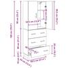 Highboard with Drawers 2 pcs Artisan Oak 69.5 x 34 x 180 cm