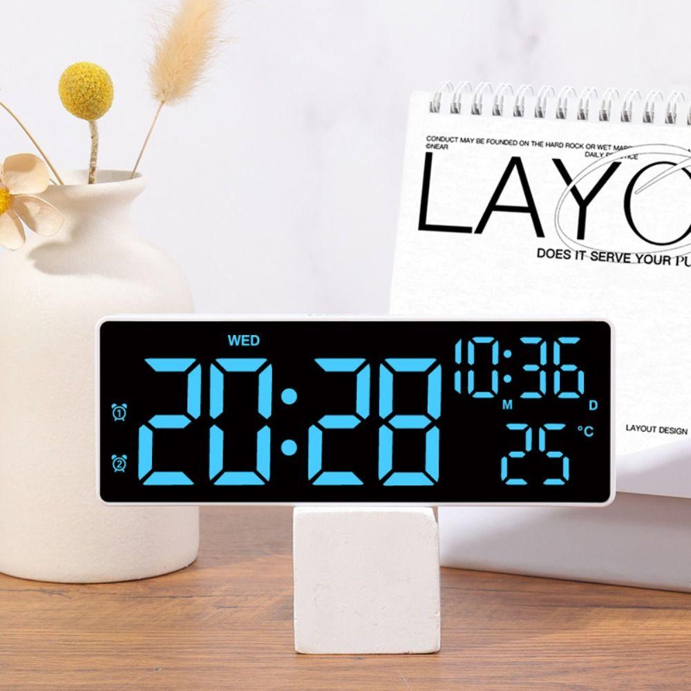 Temperature Alarm Clocks Date Display Table Clock New Digital LED Clocks  for Bedroom