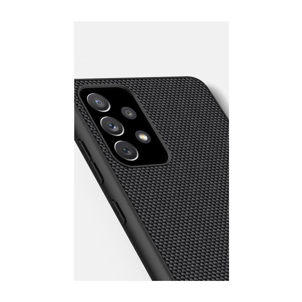 Nillkin Durable Textured Case with Reinforced Gel Frame & Nylon Back for Samsung Galaxy A72 4G - Black