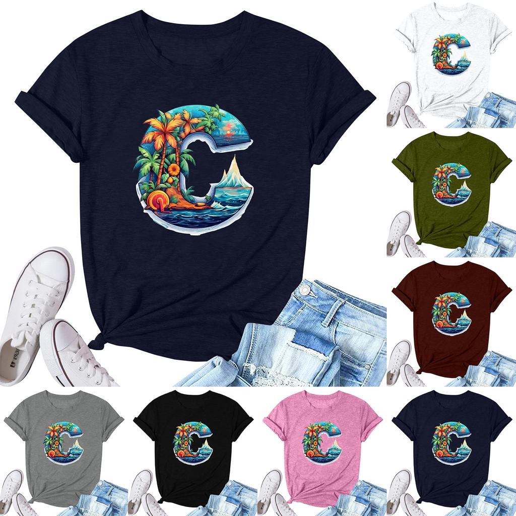 Женская модная повседневная плиссированная футболка с коротким рукавом с принтом