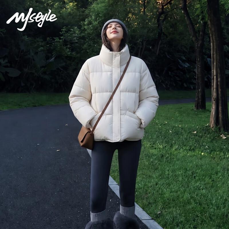 Женская зимняя короткая стеганая куртка MJ STYLE с воротником-стойкой