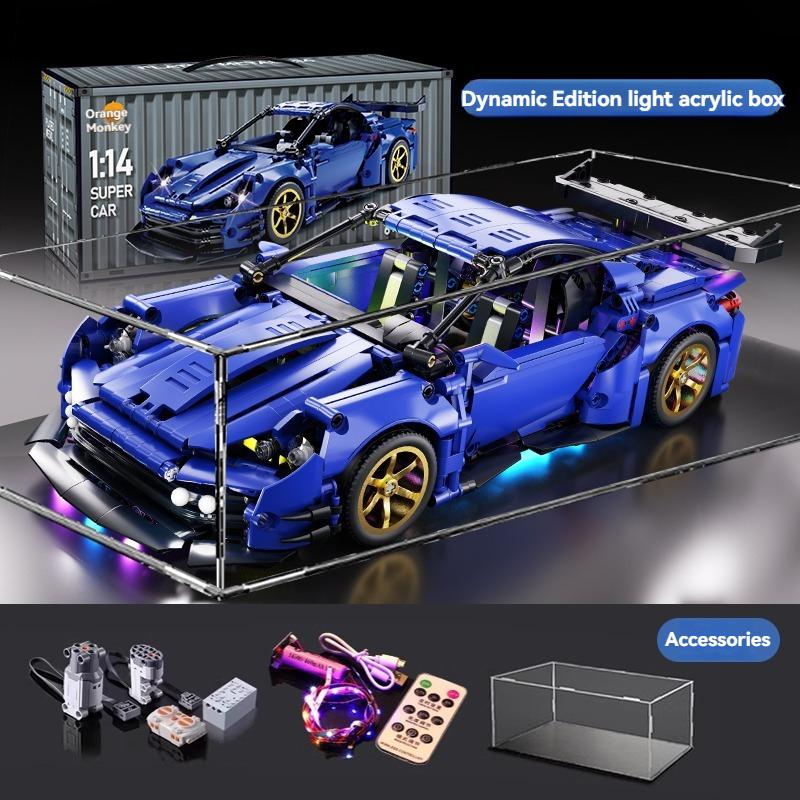 Конструктор DIY Супер Скоростной Спортивный Автомобиль Строительные Блоки MOC Собираемые Кирпичики Гоночный Транспорт Игрушки Подарки на День Рождения Хэллоуин Рождество