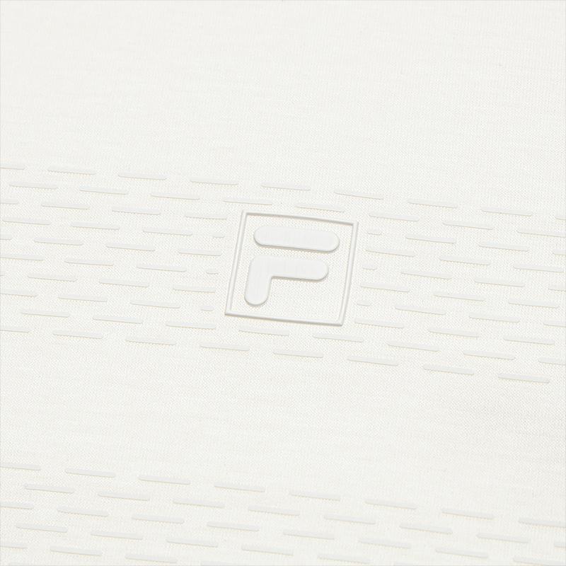 Fila Белая Минималистичная Однотонная Модная Классическая Повседневная Универсальная Удобная Вязаная Футболка с Длинным Рукавом Мужские Топы F11M543219FWT