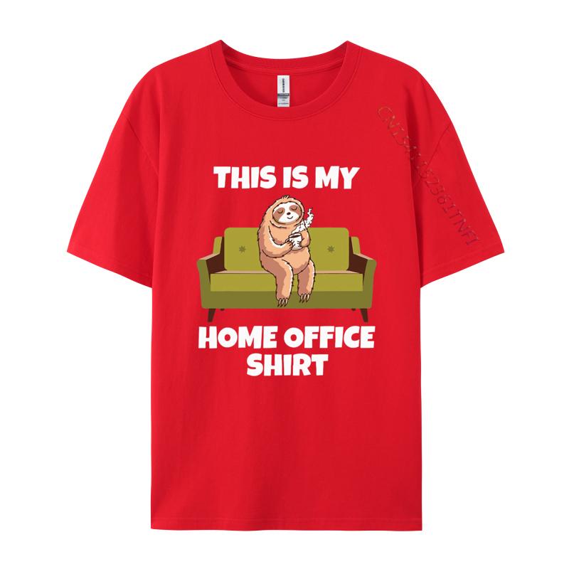 This Is My Homeoffice Sloth Pajamas Home T Shirt Unisexs Cotton Oversized Print T Shirts Streetwear Tshirt Tee Tops