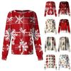 Женская повседневная одежда с длинным рукавом и рождественским принтом, кардиган, верхняя одежда, униформа