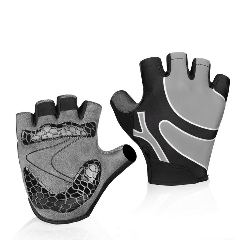 Half-Finger Cycling Gloves Mountain Bike Riding Breathable Fitness Outdoor Sports Unisex Adult Size M L XL Red Blue Black Gray