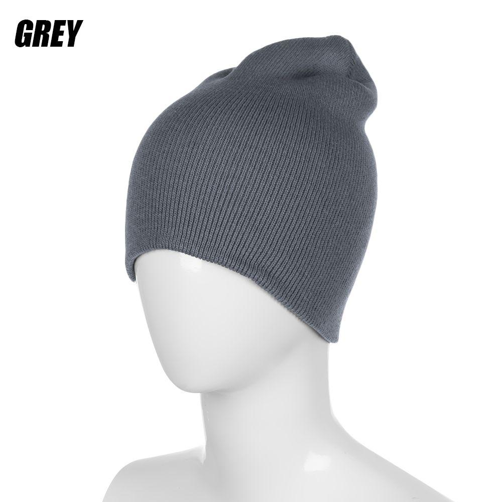 Осень-зима унисекс конфетного цвета повседневная хип-хоп шапка шапка вязаная шапка тюбетейка мягкая