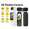 Карманная камера для записи видео 4K HD - 100 МП, аккумулятор 2000 мАч, поворотный дисплей 1,9 дюйма на 180°, функция веб-камеры, зарядка через USB-C