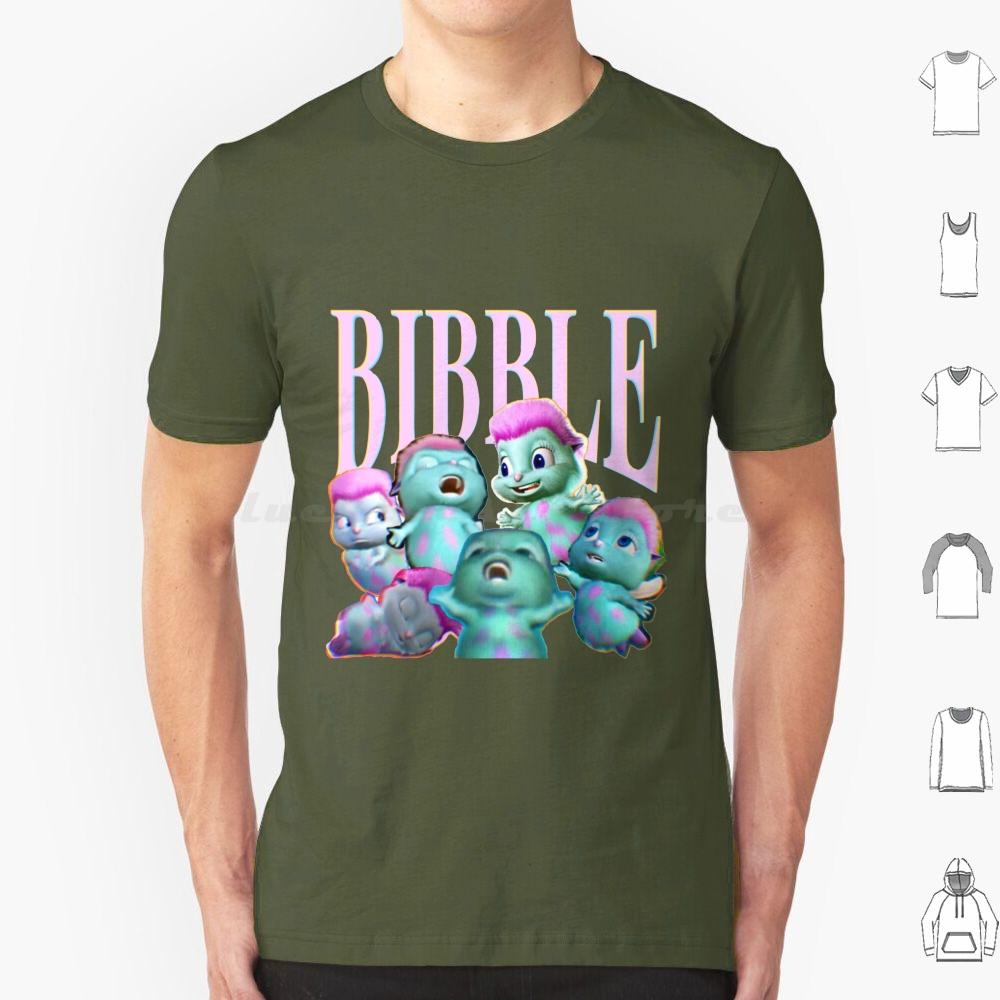 Футболка BibbleCollage 6XL Хлопок Крутая Футболка Один Биббл в День Держит Депрессию Подальше Биббл ФейриТопия Мем Фильмы ФейриТопия