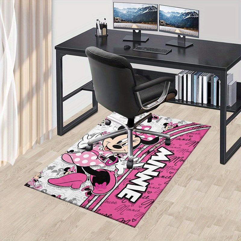 1pc,Minnie Mouse Pink Polka Dot Rug - Home Decor, Office Carpet, Chair Pad, Outdoor Mat