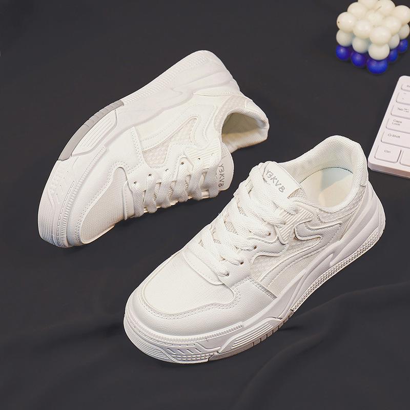 Белые туфли Женская обувь Универсальные плоские кроссовки Весна и осень Студенческая женская удобная спортивная повседневная обувь для девочек