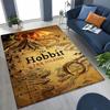 Classics L-Lord of The Rings H-Hobbit Movie Board Rug for Bedroom Living Room Sofa Home Doormat Decor, Large Non-slip Floor Mat