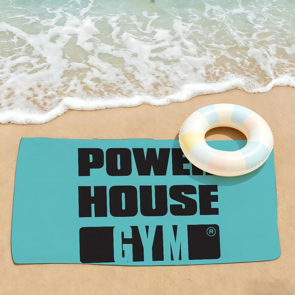 Модный принт Powerhouse Gym Полотенце для сушки Полотенце для ванны Применимо для легкого плавания Кемпинга Йоги Пляжа На улице