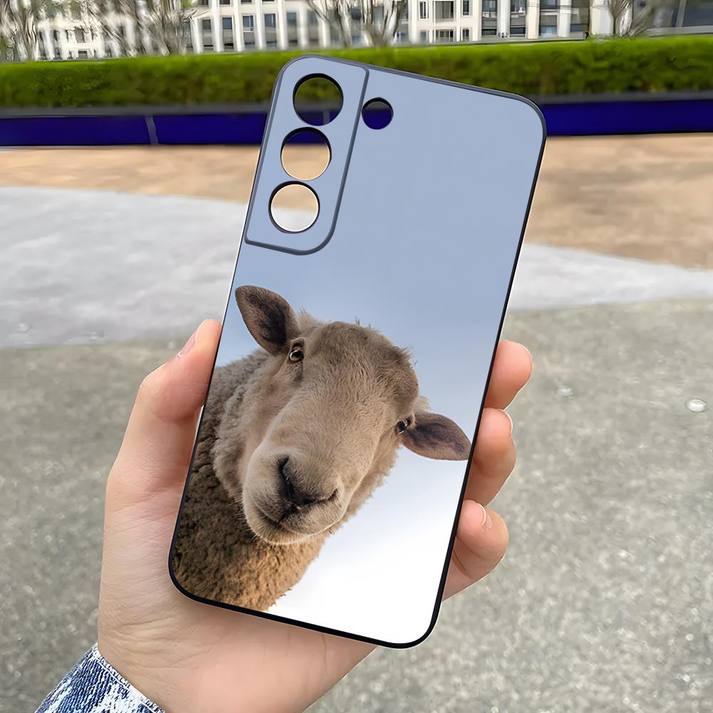 Мультяшная милая овечка Чехол для телефона Samsung S26 S25 Plus S20 S20 Plus S22 Ultra S23 FE S21 Plus S21 Ultra Мягкий чехол