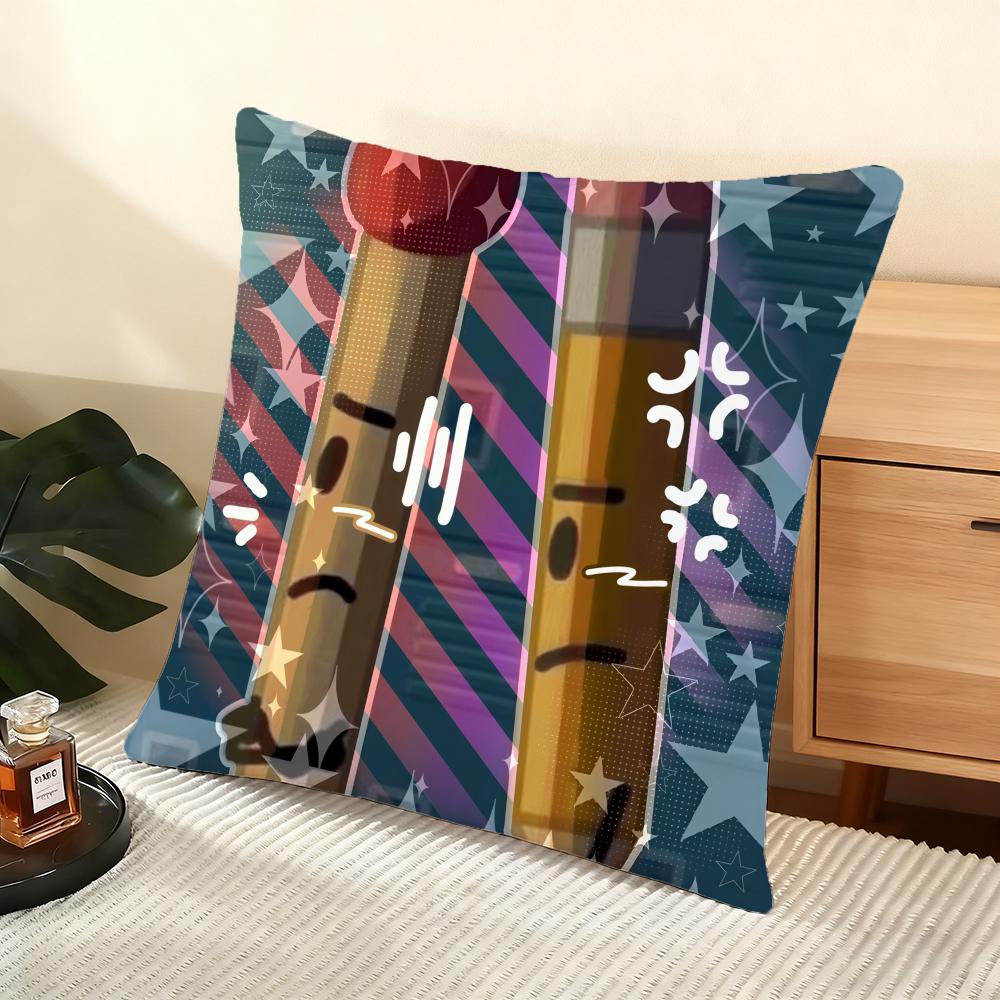 Battle For D-Dream Island Cushion Cover Soft Short Plush Pillow Cover Smooth Cozy Texture Aesthetic Cushion Case Home Decor