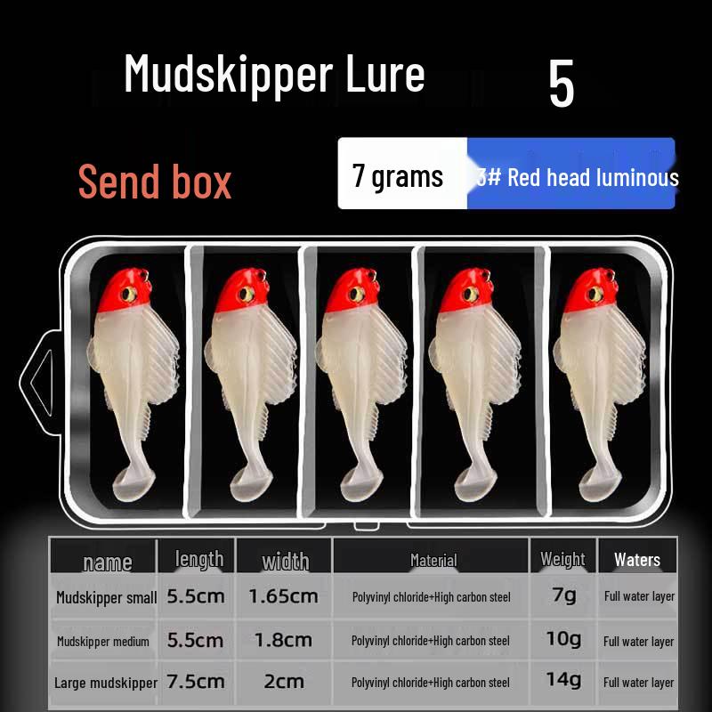 Мягкая приманка Mudskipper T-Tail с защитой от зацепов для ловли окуня, сома, черной рыбы и мандаринки