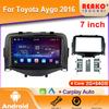 Автомобильный радиоприемник, мультимедийный проигрыватель Android для Toyota Aygo 2015 Peugeot 108 2020 Citroen C1 2015-2022 GPS-навигация Carplay Auto