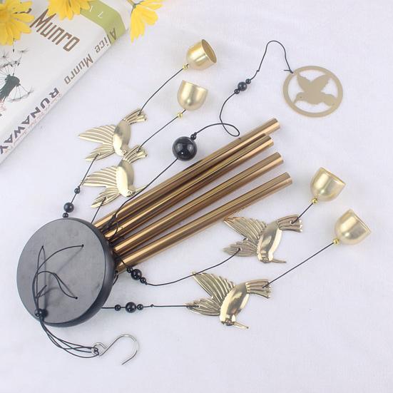 Nice-looking Wind Chime Animal Style Easy Installation Metal Exquisite Hanging Wind Chime for Home