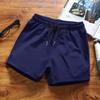 Men Running Shorts Elastic Waist Drawstring Gym Short Pants Solid Color Wide Leg Outdoor Shorts Streetwear