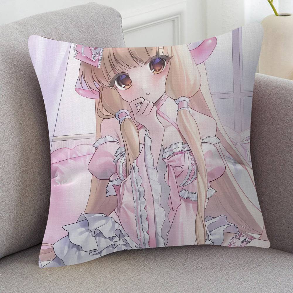 Аниме Chobits Мягкая Удобная Наволочка Мультяшная Для Дивана Гостиной Кошачьей Комнаты Домашнего Офиса Ретро Декор Защитный Чехол